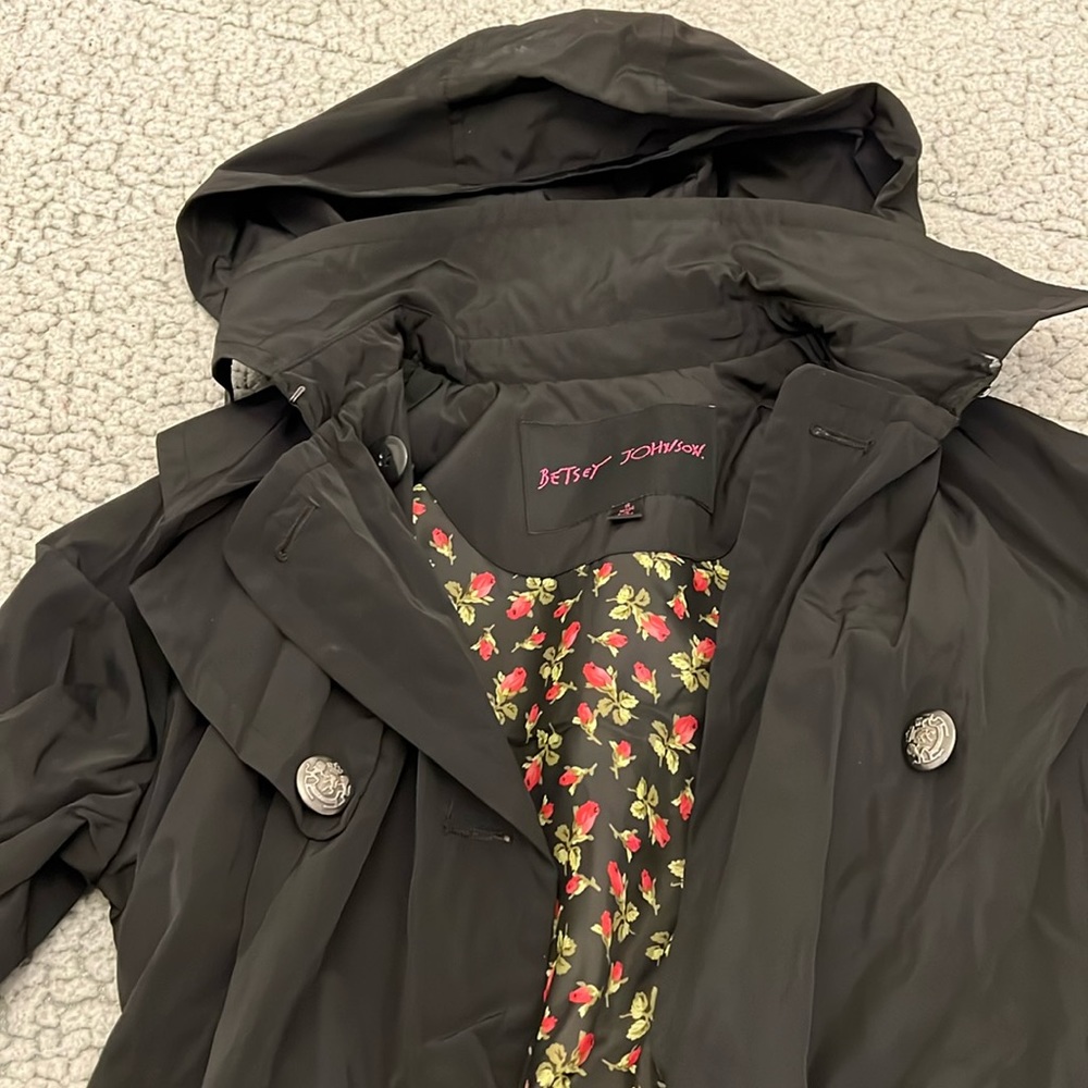 Betsy Johnson rain coat